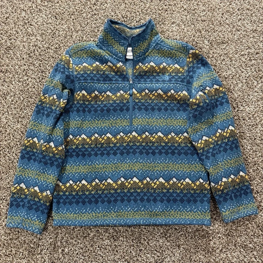 The North Face Fair Isle‎ Fleece Quarter Zip Men's M Nordic Gorpcore Pullover
